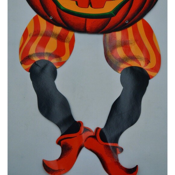 Beistle Jointed Jack-O-Lantern Goblin Cardboard Diecut Halloween Decoration - Picture 4 of 12